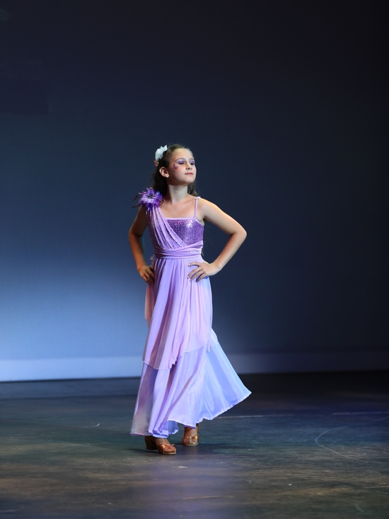 Other - Girls Lavender Dance Costume With Rhinestones